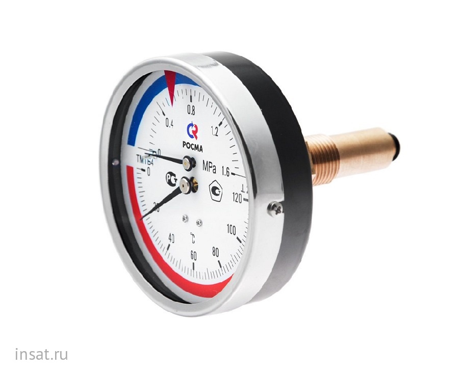 Термоманометр ТМТБ (ТМТБ-4) осевой РОСМА - цена, описание ...